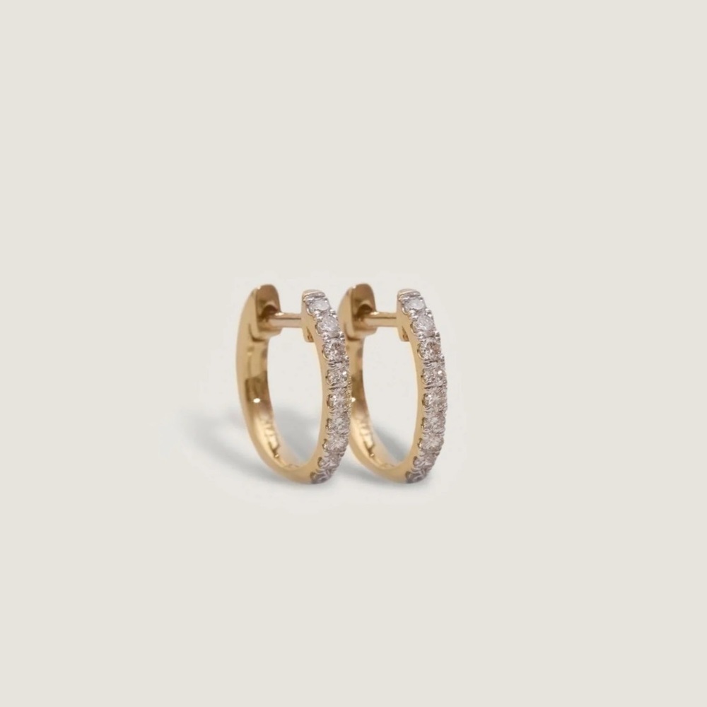 *Brand New* Catbird 14k Yellow Gold Diamond Earrings